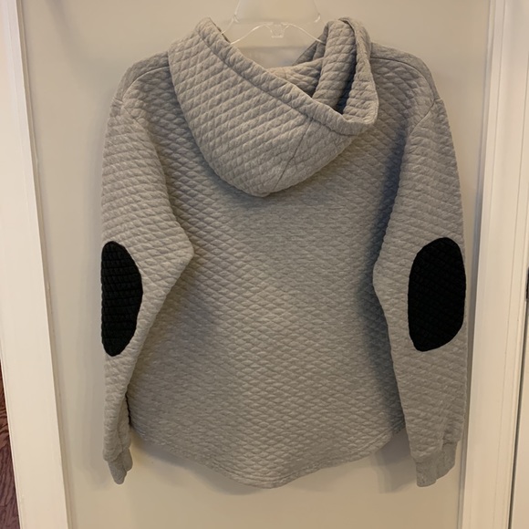 Men’s quilted BARSTOOL SPORTS hoodie with patch elbows - Picture 2 of 6